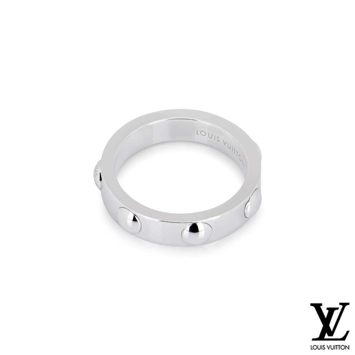 Louis Vuitton Empreinte 18K White Gold Bangle Bracelet